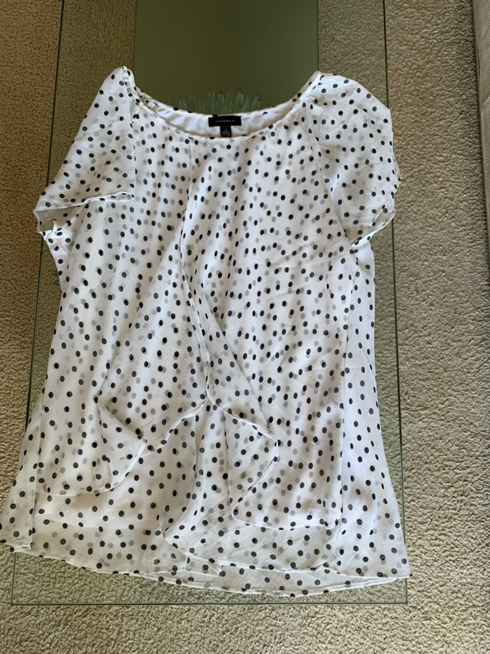 💜 Tamara H Flowy Polka Dot Top